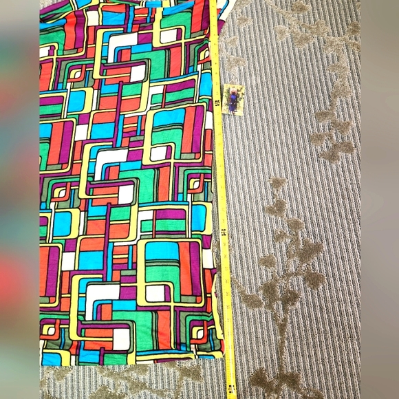 Custom Cut & Sewn - Colorful Geometric Dress with Sash - Picture 14 of 16